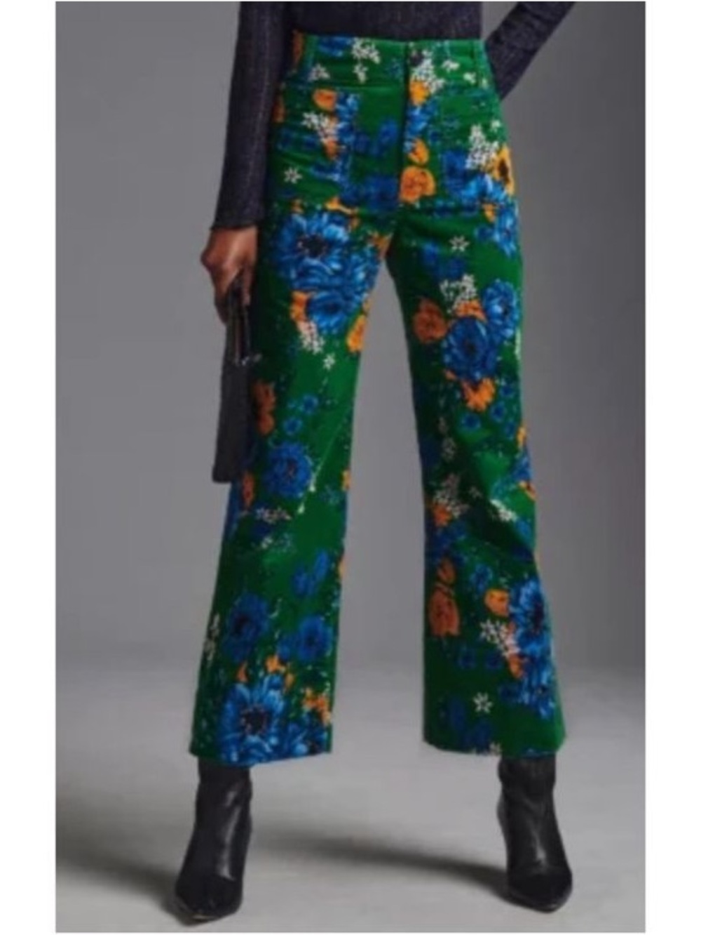Anthropologie Maeve Colette floral wide leg cropped pants - Picture 2 of 9